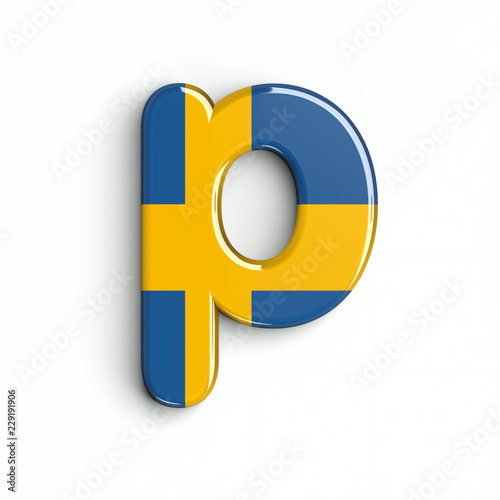 Sweden flag letter P - Lowercase 3d swedish font isolated on white background. This alphabet is perfect for creative illustrations related but not limited to Sweden, nordic countries, Europe... Free Download Sweden flag letter P - Lowercase 3d swedish font isolated on white background. This alphabet is perfect for creative illustrations related but not limited to Sweden, nordic countries, Europe... - GFXLoad
