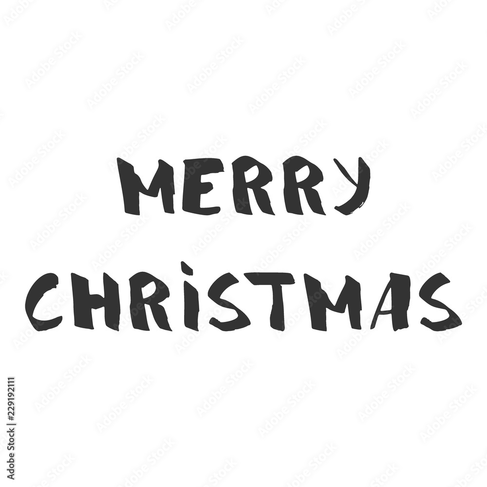 Marry Christmas qoute. Vector lettering for posters, banners or greeting cards