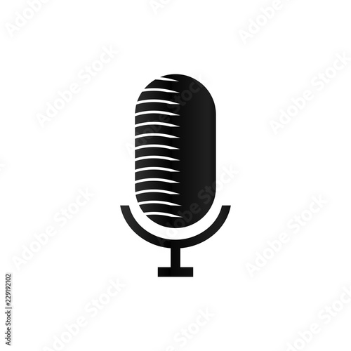 mic silhouette icon design template vector