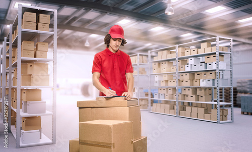 One day in the delivery service warehouse.