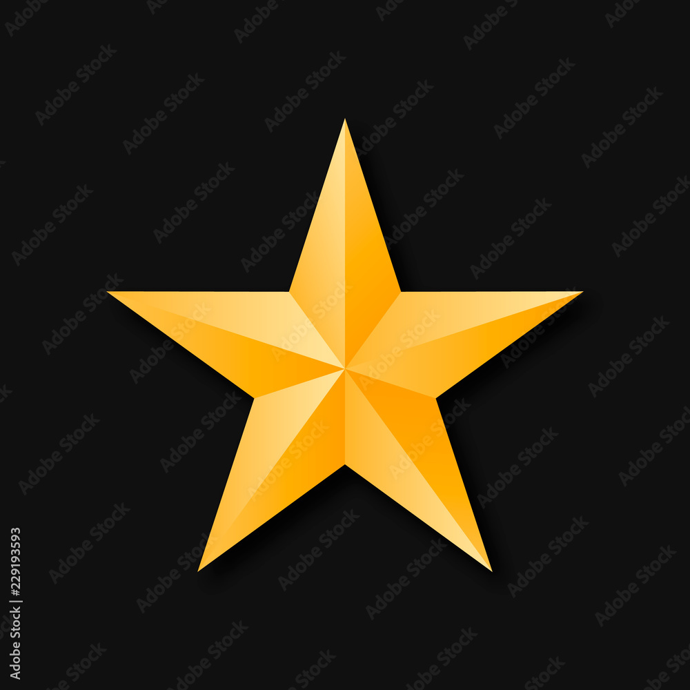 Obraz premium star gold 3d