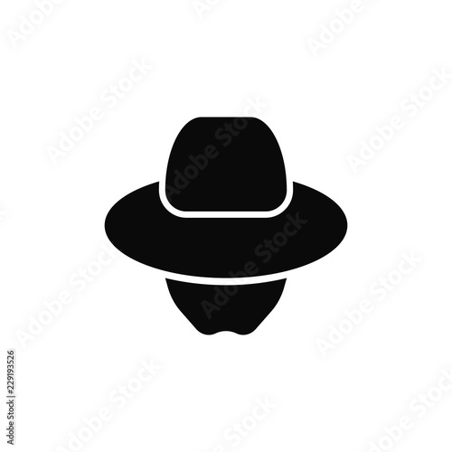 incognito agent icon . Spy logo