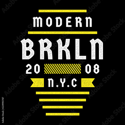 Brooklyn retro print.
