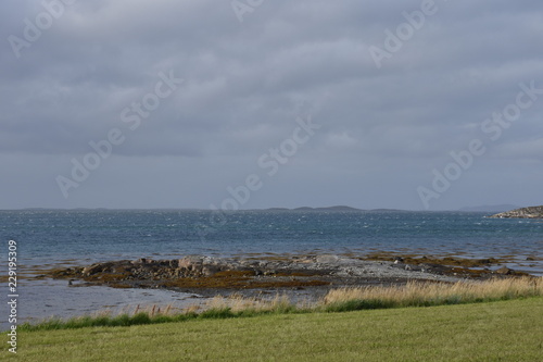 Norwegen, Vennesund, Fv 17, Kystriksveien, Küstenstraße, Straße, Storvika, Fjord, Lingværfjorden, Bindalsfjorden, Ebbe, Ufer, Küste, Nordland, Brønnøysund photo