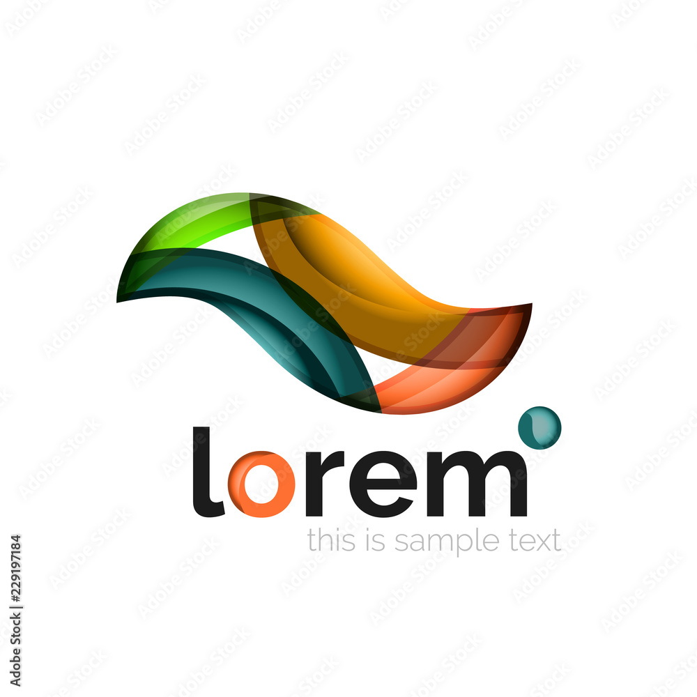 Fototapeta premium Geometric convergence vector business icon