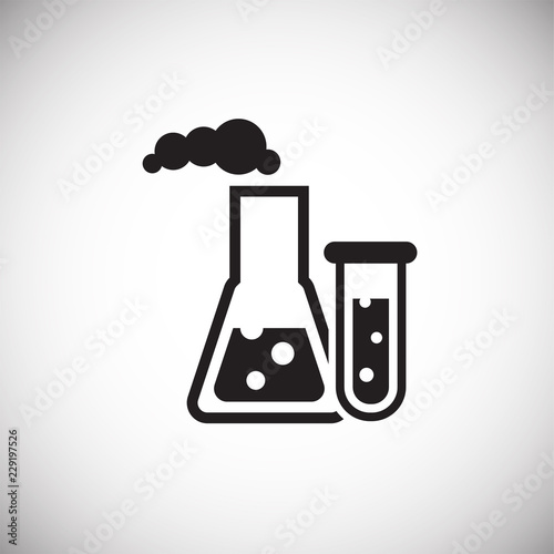 Oil research petrochemistry on white background icon