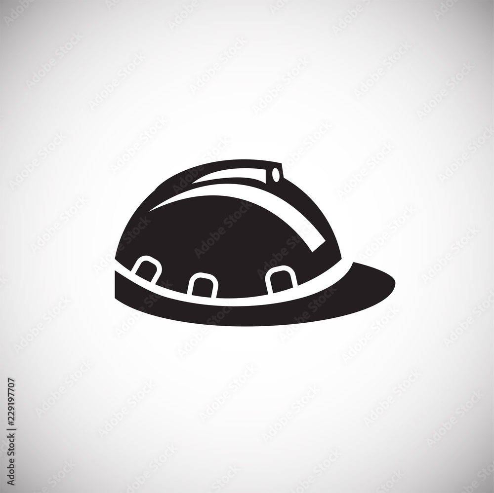 Fototapeta premium Rig safety helmet on white background icon