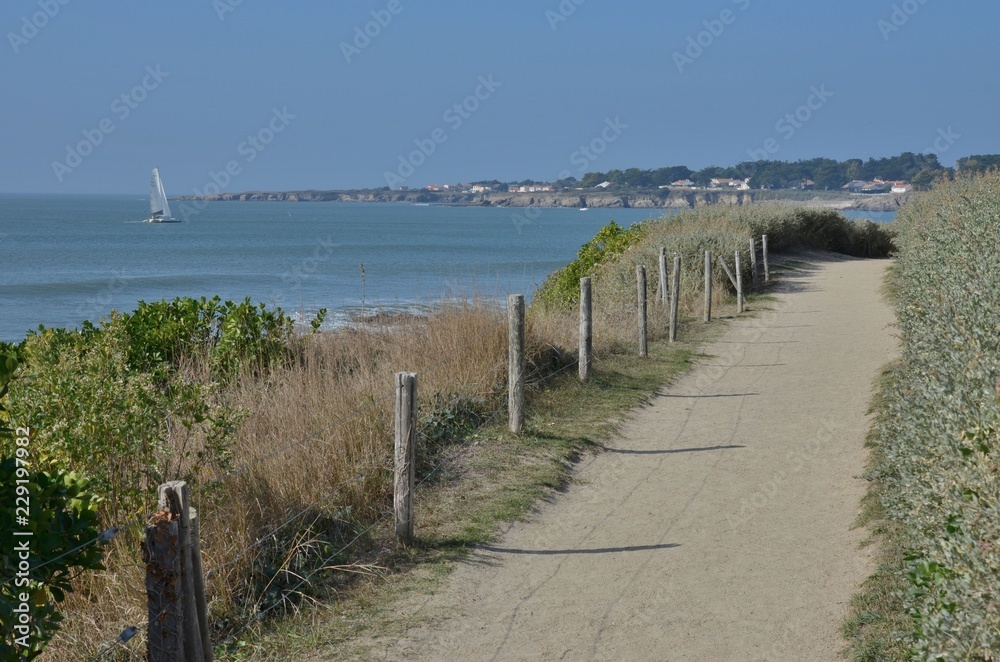 GR 8, Préfailles, côte de Jade,  Loire-Atlantique, West of France