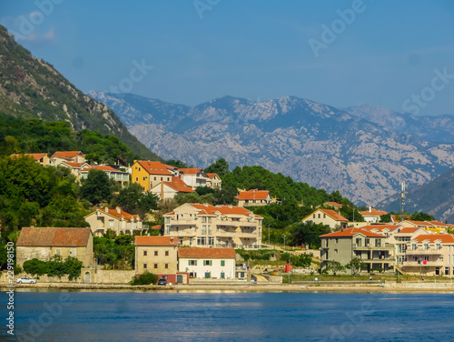 Beautiful views of the mountains and the coast in the Bay of Kotor in Montenegro © lizaveta25