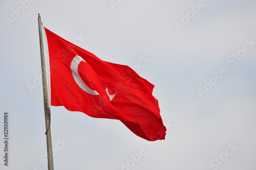 Dalgalanan Türk Bayrağı photo