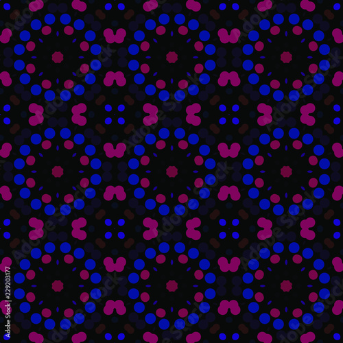 Seamless abstract pattern background with a variety of colored circles.