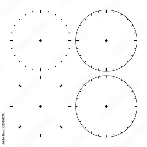 Clock template vector