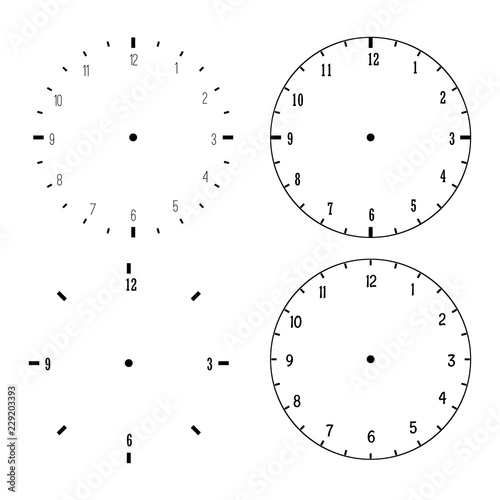Clock template vector
