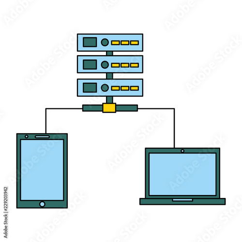 databse mobile laptop technology digital connection photo