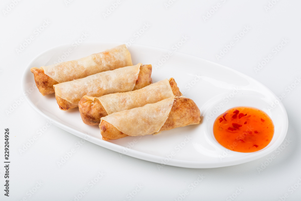 four haru fried on white background four haru fried on white background