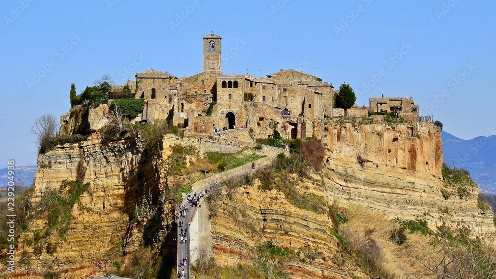 Civita di Bagnoregio, borgo medievale in provincia di Viterbo, Lazio, Italia, Europa.