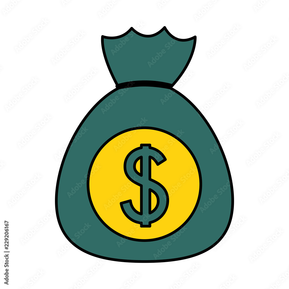 dollar money bag on white background dollar money bag on white background