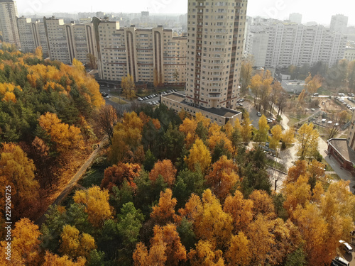 A Golden autumn in Moscow in Russia