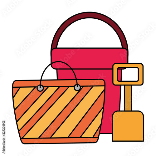 bucket shovel bag beach