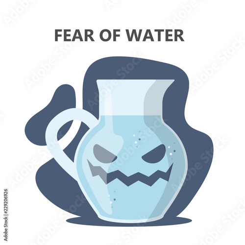 Fear of water or hydrophobia. Social anxiety