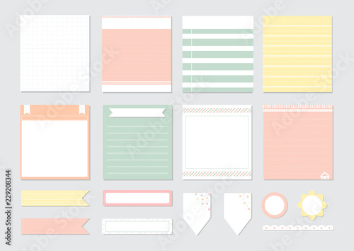 design elements for notebook, diary, stickers and other template.vector,illustration.
