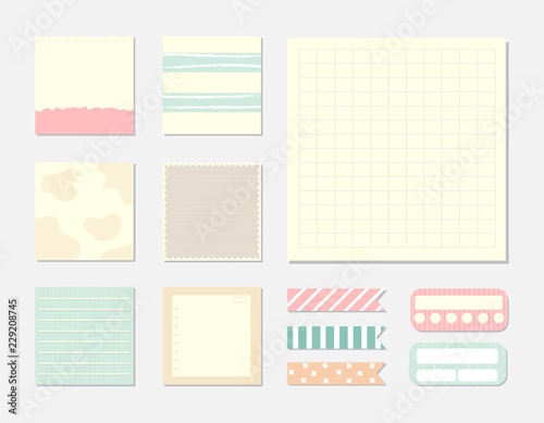 design elements for notebook, diary, stickers and other template.vector,illustration.