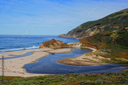 A beach at Pigeon point lighthouse neaby scenic Highway 1 photo