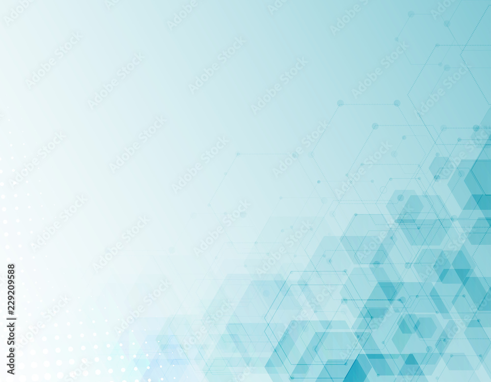 Fototapeta premium Abstract geometric shape technology digital hi tech on blue color background. vector,illustration.