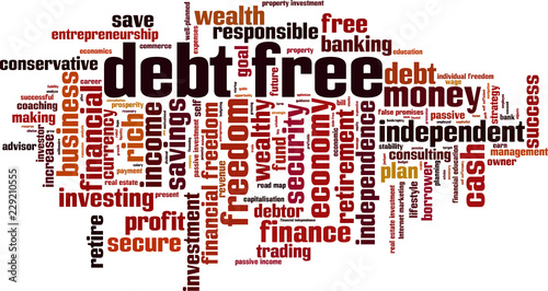 Debt free word cloud
