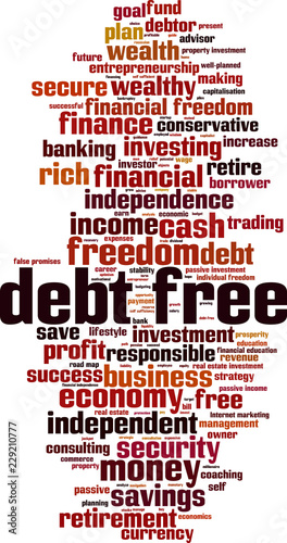 Debt free word cloud