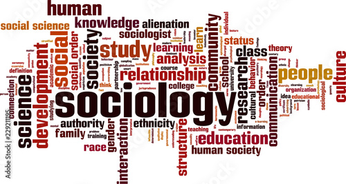 Sociology word cloud photo