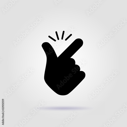 Snap fingers like easy emoji logo black design photo