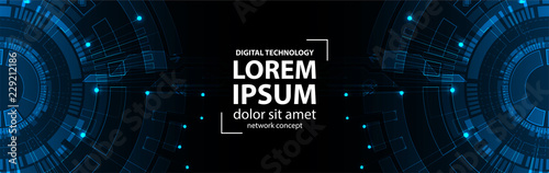 Abstract technology concept. Circuit board, high computer color background. Vector illustration