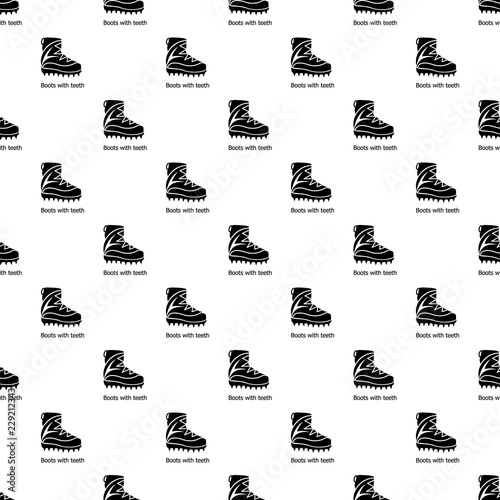 Mountaineer shoes pattern vector seamless repeating for any web design