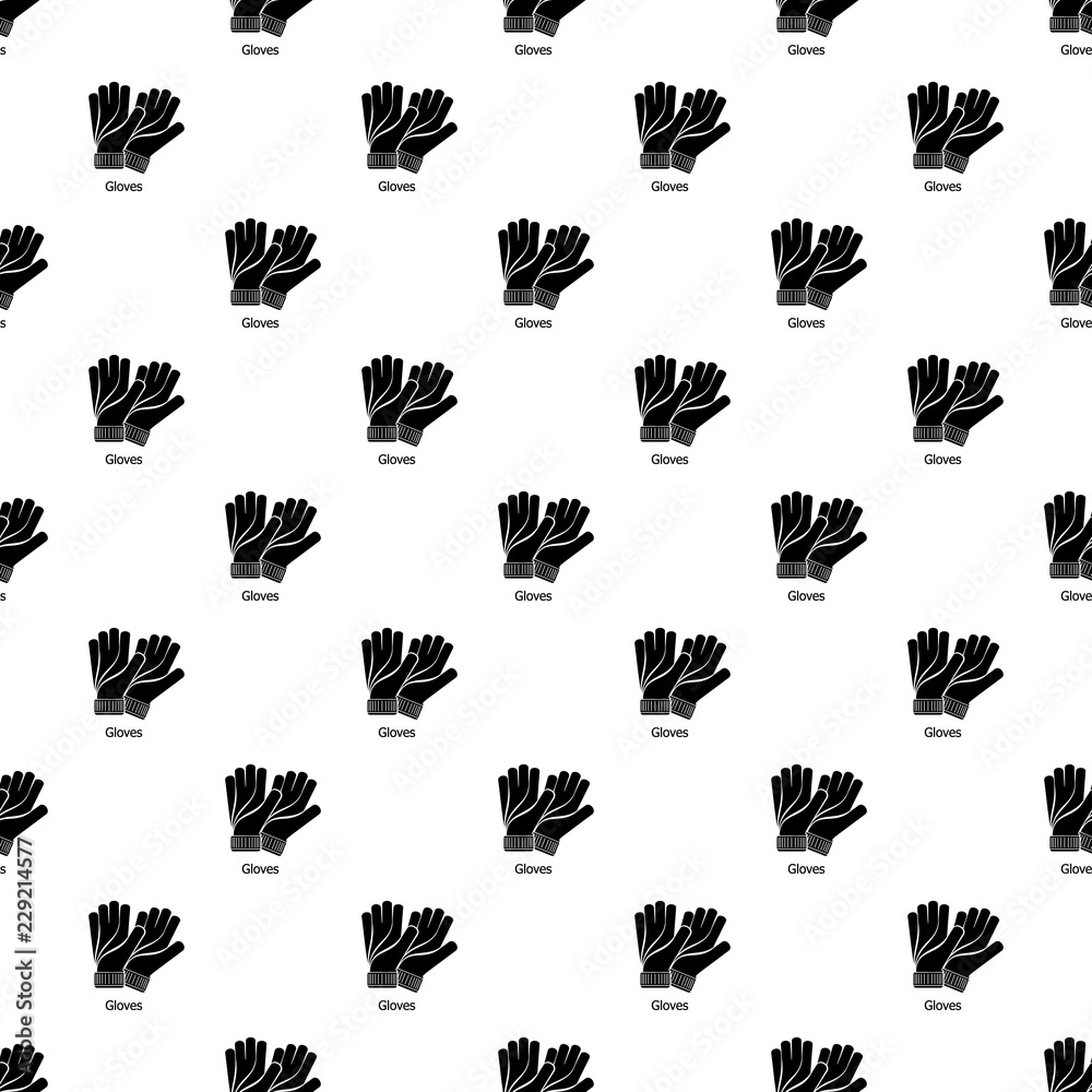 Gloves pattern vector seamless repeating for any web design