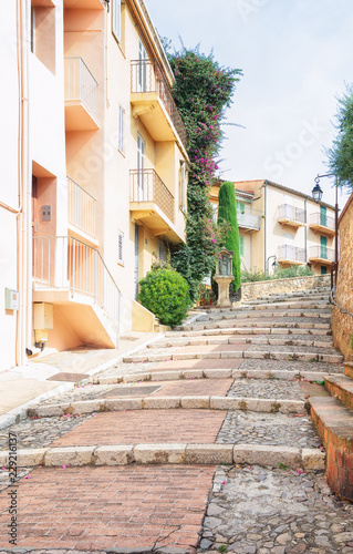Fototapeta Naklejka Na Ścianę i Meble -  Impression of the narrow streets in the old center of Cannes