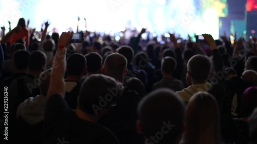 Wallpaper Mural People partying at live music concert. Hands up, applause. Slow motion, steadicam shot Torontodigital.ca