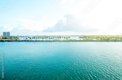 Marina in Miami at dawn, USA