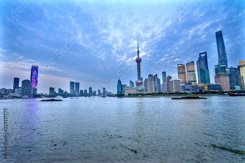 Huangpu River Harborl TV Tower Pudong Shanghai China