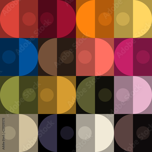 Trendy color seamless pattern by plain color patches
