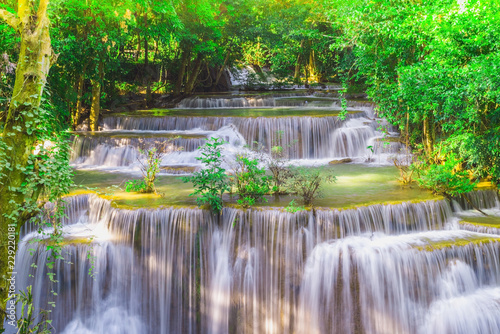 Beautiful natural of Huay Mae Khamin waterfall, Kanchanaburi Pro © JinnaritT