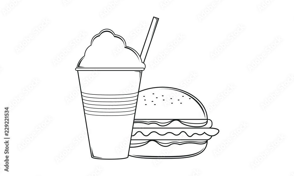 helado y hamburguesa