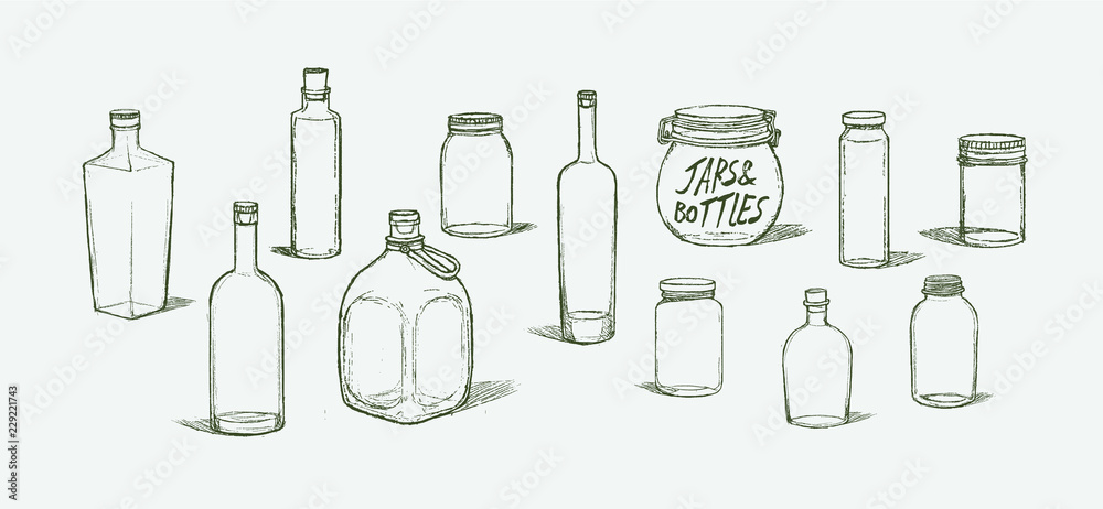12 Jars and Bottles Set 12 Jars and Bottles Set