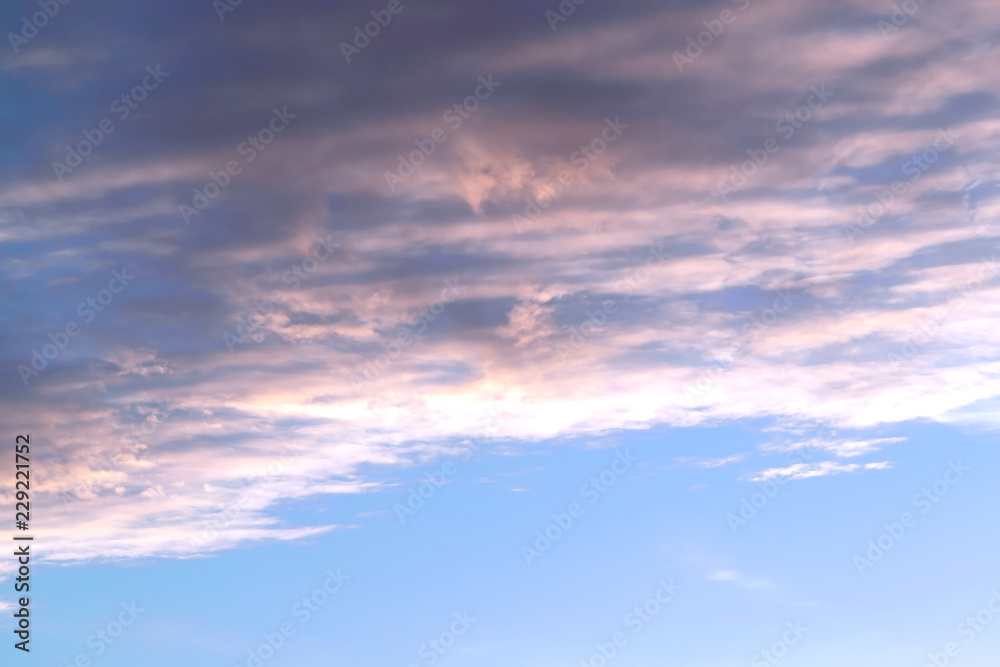 Beautiful clouds in a blue sky