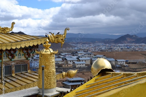 Songzanlin Tibetan Buddhist monastery, Shangri La, Xianggelila, Yunnan Province, China photo