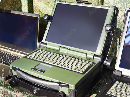 Protected laptop for military and industrial