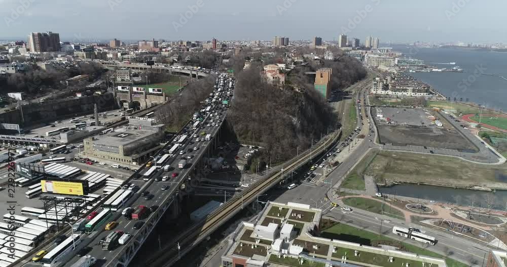 Aerial of Traffic Near the Lincoln Tunnel, New Jersey Aerial of Traffic Near the Lincoln Tunnel, New Jersey