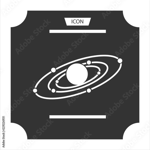 Galaxy icon vector isolated on white background.