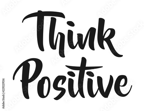 Vector illustration symbol of think positive for logotype, flyer, banner, invitaion or greeting card, postcard