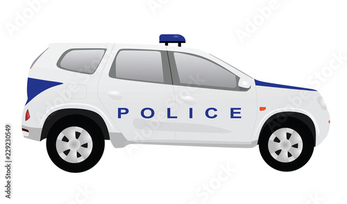 Police car. vector illustration